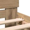 vidaXL Gultas rāmis Artisānā ozols 203 x 185 x 70 cm Inženierijas koks