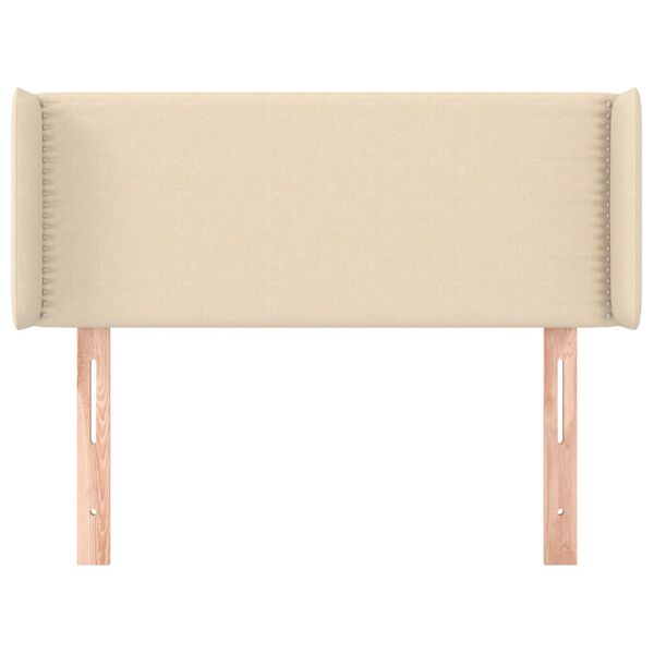 vidaXL galvgalis ar malām, 103x16x78/88 cm, krēmkrāsas audums