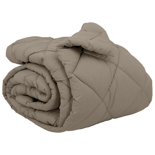 vidaXL Ziemas gultas sega Gai&scaron;i pelēks 200 x 200 cm Mikro&scaron;ķiedra