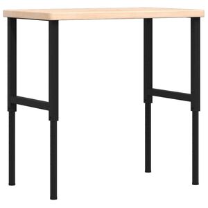 vidaXL darbagalds, 100x60x(73-99,5) cm, ozola masīvkoks, taisnstūra