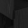 vidaXL Stūra skapītis Melns ozolkoks 25,5x25x102cm Inženierijas koks