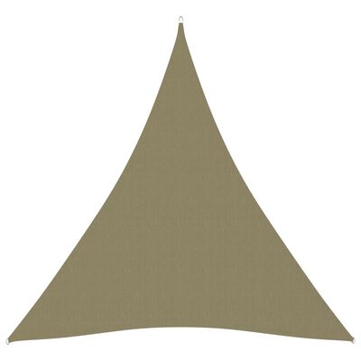 vidaXL saulessargs, 4x5x5 m, trijstūra forma, bēšs oksforda audums