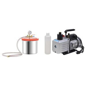 vidaXL vakuuma kamera ar divpakāpju sūkni, 7,4 l