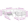vidaXL 9-daļīgs dārza dīvānu komplekts matrači impregnēts priedes koks