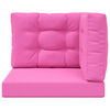vidaXL Āra dīvāna spilvens 3 pcs Rozā Poliesters