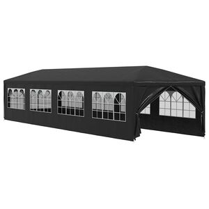 vidaXL svinību telts, 3x12 m, antracītpelēka