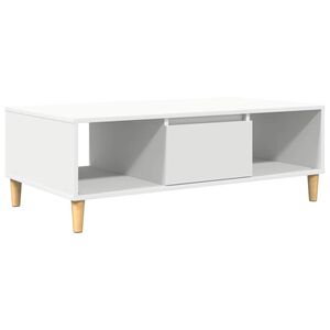 vidaXL Kafijas galdiņ&scaron; Balts 102 x 55 x 35 cm Inženierijas koks