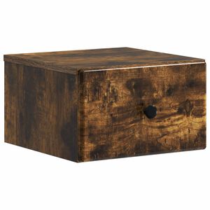 vidaXL Sienā stiprināms nakts skapis Kūpināts ozols 34,5 x 33 x 20 cm
