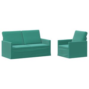vidaXL Dīvānu komplekts 2 pcs Tirkīzzila Samts