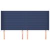 vidaXL galvgalis ar malām, 203x16x118/128 cm, zils audums