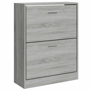 vidaXL apavu plaukts, pelēcīga ozolkoka,63x24x81 cm,inženierijas koks