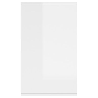 vidaXL kumode, spīdīgi balta, 135x41x75 cm, kokskaidu plāksne
