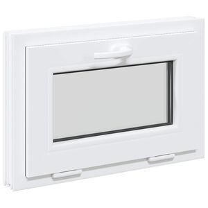 vidaXL Pagraba logs RISOR 60 x 40 cm PVC un stikls Balts