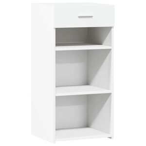 vidaXL kumode, balta, 45x42,5x93 cm, inženierijas koks