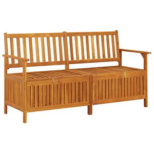 vidaXL sols ar glabā&scaron;anas nodalījumu, 148 cm, akācijas masīvkoks