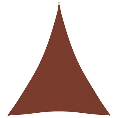vidaXL saulessargs, 3x4x4 m, trijstūra, sarkanbrūns oksforda audums