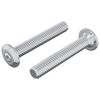 vidaXL Galvas bloķē&scaron;anas skrūve 2 gab. Sudraba M6 x 35 mm Tērauds