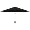 vidaXL Dārza parasols Melna 248 x 248 x 148 cm Poliesters un tērauds