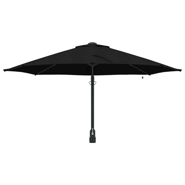 vidaXL Dārza parasols Melna 248 x 248 x 148 cm Poliesters un tērauds