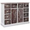 vidaXL kumode ar 10 atvilktnēm, 113x30x79 cm, koks, brūna