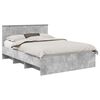 vidaXL Gultas rāmis Betona pelēks 150 x 200 cm Inženierijas koks