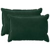 vidaXL Spilvenu pārvalks 2 pcs HOUTEN Tum&scaron;i zaļ&scaron; 50 x 70 cm Samts