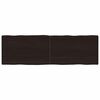 vidaXL galda virsma, tum&scaron;i brūna, 160x50x(2-4) cm, ozola masīvkoks