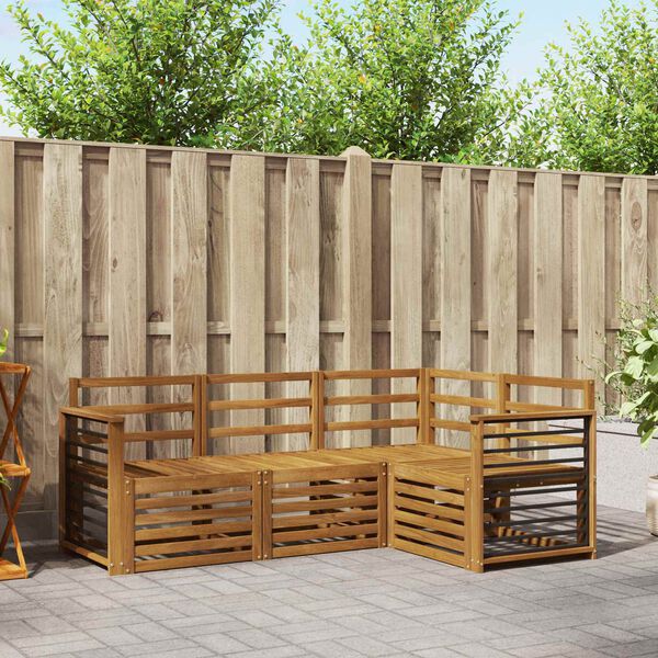 vidaXL Dīvāna komplekti 4 pcs Dabiska Cietā akācijas koks