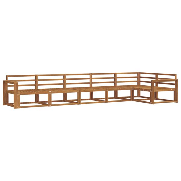 vidaXL Āra dīvānu komplekts 6 pcs Dabiska Cietā akācijas koks