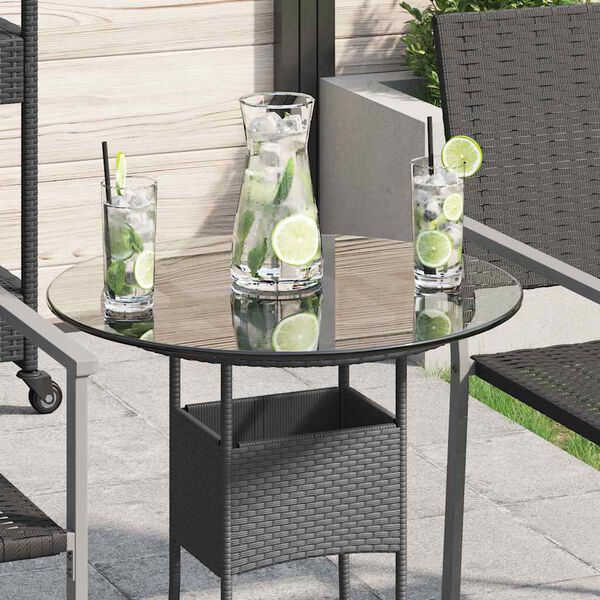 vidaXL galda virsma, 500 mm, apaļa, rūdīts stikls