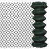 vidaXL stiepļu žogs, tērauds, 1x15 m, zaļ&scaron;