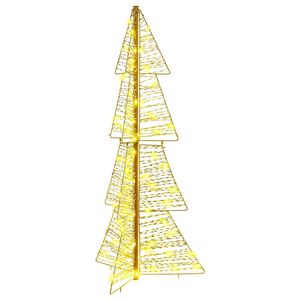 vidaXL Ziemassvētku eglīte 100 LED Silti balts 120 cm PET