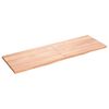 vidaXL galda virsma, gai&scaron;i brūna, 180x60x(2-4) cm, ozola masīvkoks