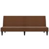 vidaXL divvietīga dīvāngulta, brūns mikro&scaron;ķiedras audums