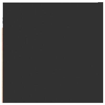 vidaXL naktsskapītis, melns, 30,5x30x30 cm, skaidu plāksne
