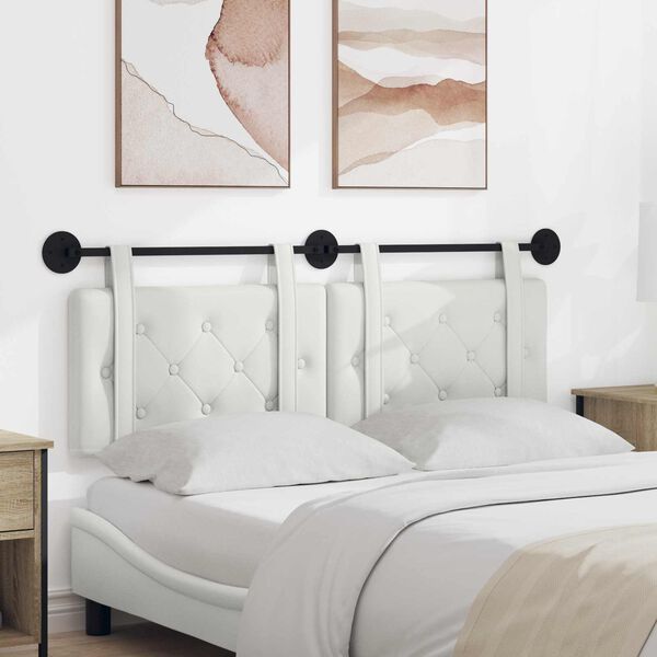 vidaXL Karājo&scaron;s galvgalis Balts 130 x 55 x 5 cm Mākslīgā āda