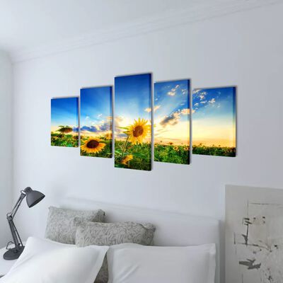 Modulārā Foto Glezna Saulespuķe 200 x 100 cm