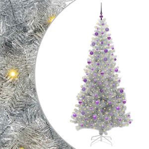 vidaXL Ziemassvētku eglīte Sudraba 210 cm PET