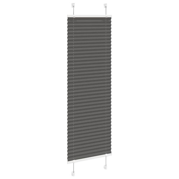 vidaXL kroku žalūzija melna 45x150 cm auduma platums 44,4 cm