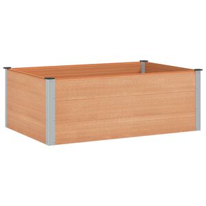 vidaXL Augstā puķu kaste Brūna 150 x 100 x 54 cm WPC un alumīnijs