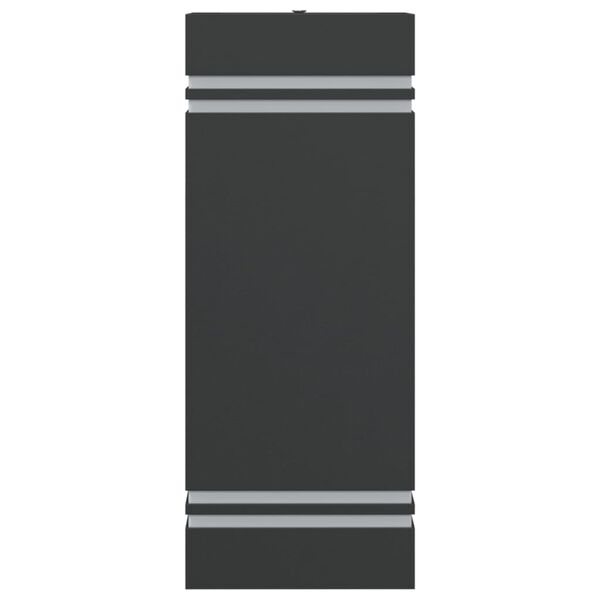 vidaXL āra sienas lampa, melns, nerūsējo&scaron;s tērauds