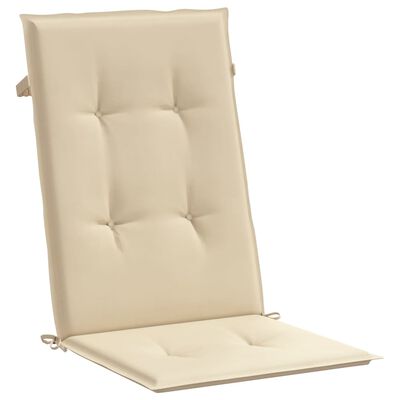 vidaXL dārza krēslu spilveni, 2 gab., bēši, 120x50x3 cm, audums