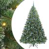 vidaXL Mākslīgā Ziemassvētku eglīte su 300 LED Zaļa 210 cm PE un PVC