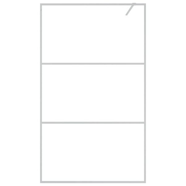 vidaXL du&scaron;as siena, 115x195 cm, caurspīdīgs ESG stikls, sudrabaina