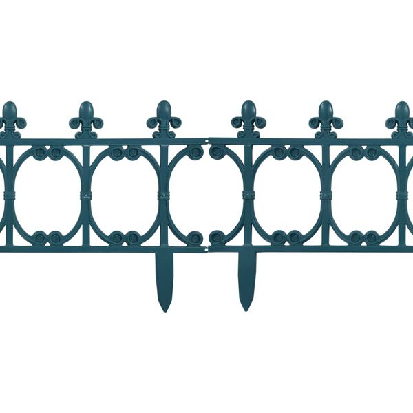 vidaXL zāliena apmales, 16 gab., zaļas, 10 m, PP