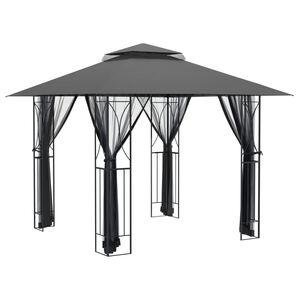 vidaXL nojume ar sānu sienām, 300x300x270 cm, antracītpelēka, tērauds