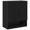 vidaXL Sienas skapis 60 x 30 x 70 cm Inženierijas koks Melns ozolkoks