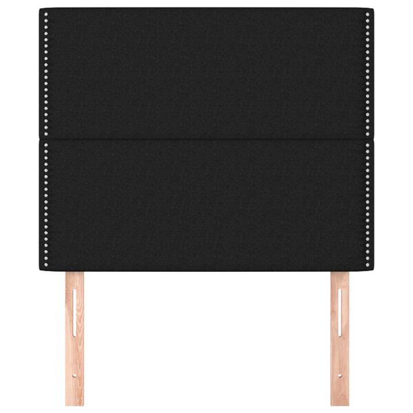 vidaXL galvgalis, melns, 80x5x118/128 cm, audums