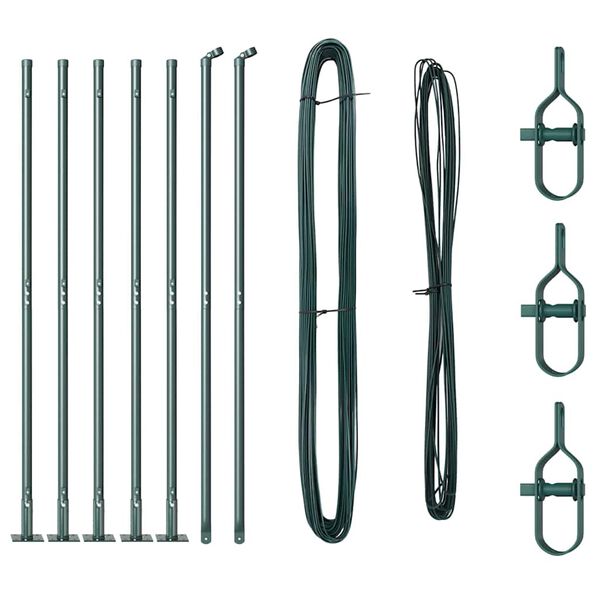 vidaXL Žoga āķis 7 pcs Zaļa Tērauds