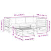 vidaXL 5-daļīgs dārza dīvānu komplekts, matrači, brūns priedes koks